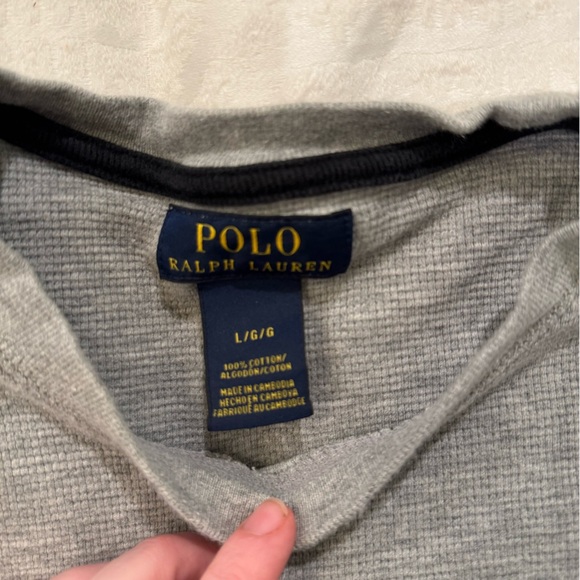 Polo Ralph Lauren waffle knit crew shirt 100% cotton - Picture 3 of 5